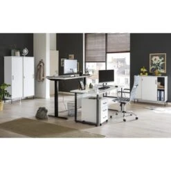 Möbelpartner Schreibtisch Serie 2000, Kreideweiß, Elektrisch Höhenverstellbar, 160 X 71-121 X 75cm -PapierMeister Verkäufe ecf424c2b34777f9fc2c92c0d0690e6a065bb27e schreibtisch moebelpartner serie 2000 kreideweiss