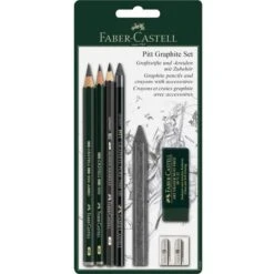 Faber-Castell Graphite-Set Pitt 112997, 7-teilig, Graphitstifte & -kreiden Mit Zubehör