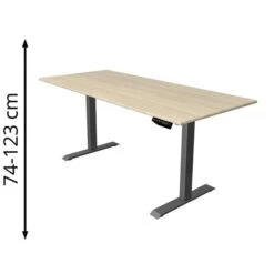 Kerkmann Schreibtisch Move 1, 1820, Ahorn, Elektrisch Höhenverstellbar, 180 X 74-123 X 80cm