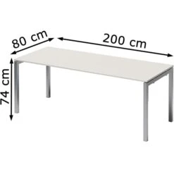 Bisley Schreibtisch Cito, DUF2008GW355, Weiß, Maße: 200 X 80cm -PapierMeister Verkäufe f0a089a1904932fd480c14cf4c388a24eb5d59ce schreibtisch bisley cito duf2008gw355 weiss
