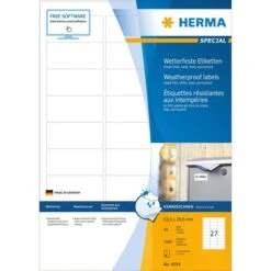 Herma Inkjet-Etiketten 4594, Special, Weiß, 63,5 X 29,6mm Matt Wetterfest 40 Blatt 1080 Stück 12 Herma Inkjet-Etiketten 4594, Special, Weiß, 63,5 X 29,6mm Matt Wetterfest 40 Blatt 1080 Stück -PapierMeister Verkäufe f8390af7d3509ec17edf2df161c30c97ffe7f23b inkjet etiketten herma 4594 special weiss
