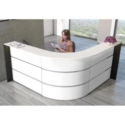 Kerkmann Empfangstheke Bari 3566, Weiß / Weiß, 235 X 112 X 235cm, Winkeltheke -PapierMeister Verkäufe f85312b61c17b1da715b1b5d381d2272c4ea4c15 empfangstheke kerkmann bari 3566