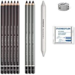 Staedtler Zeichenkohle Charcoal Set, 61 100C, Kohle-Set Inkl. Zubehör, Versch. Härten, 12-teilig -PapierMeister Verkäufe fbd16b608b3baf177408e189506c16b8f78529d7 zeichenkohle staedtler charcoal set 61 100c