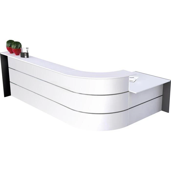 Kerkmann Empfangstheke Bari 3568, Weiß, 370 X 112 X 200cm, Winkeltheke Mit Anbautisch 3 Kerkmann Empfangstheke Bari 3568, Weiß, 370 X 112 X 200cm, Winkeltheke Mit Anbautisch